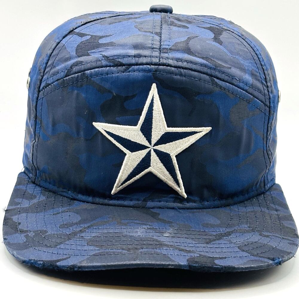 Nautical Star 5 Panel Hat Cap Snapback Blue Camo Men’s One Size Zion Dallas